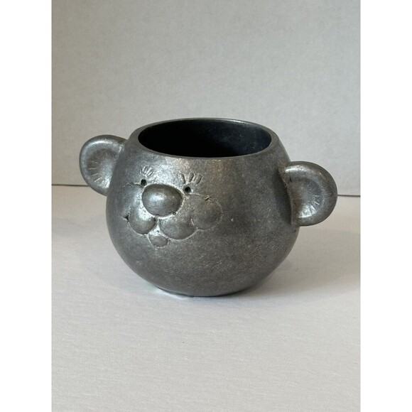 Wilton Pewter Bear Face Mug Child Cup  Hallmarks/Makers Marks on ear - Picture 7 of 11